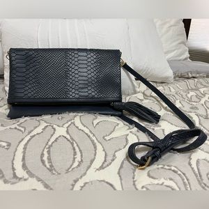 Navy Gigi New York Rachel Fold Over Bag